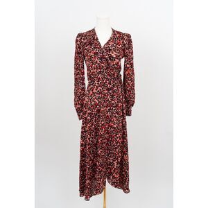 NWT Karen MIllen Leopard Print Wrap Dress Size 4